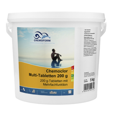 Multitab хлор 4в1 Chemoform (таб. 200 г) 5 кг- таблетки для комплексной обработки и длительного обеззараживания воды - изображение 2