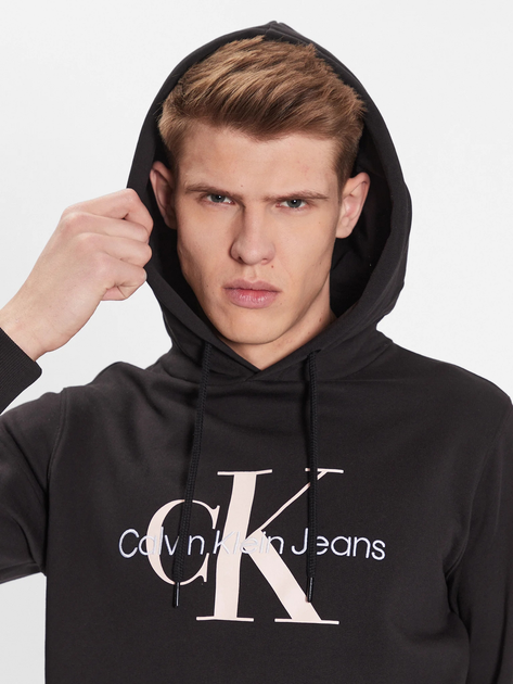 Bluza męska z kapturem Calvin Klein Jeans J320805-BEH M Czarna (8720108093163) - obraz 4