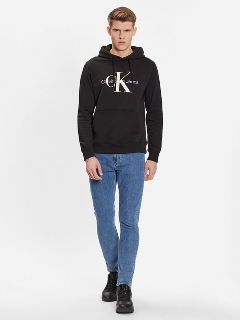 Bluza męska z kapturem Calvin Klein Jeans J320805-BEH XL Czarna (8720108093385) - obraz 3