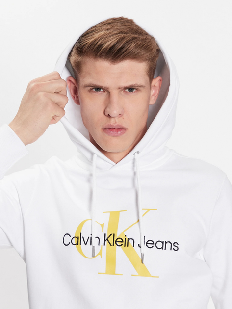 Bluza męska z kapturem Calvin Klein Jeans J320805-YAF XL Biała (8720108065979) - obraz 4