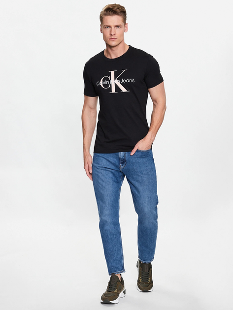 Koszulka męska Calvin Klein Jeans J320806-BEH M Czarna (8720108091817) - obraz 3