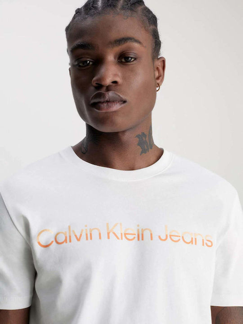 Футболка чоловіча Calvin Klein Jeans J322511-YAF XL Біла (8720108055215) - зображення 4