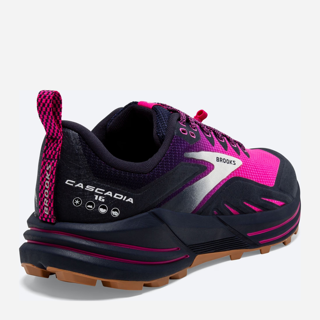 Buty do biegania damskie Brooks Cascadia 16 1203631B-425 41 (9.5US) 26.5 cm Czarny/Różowy (195394228816) - obraz 5