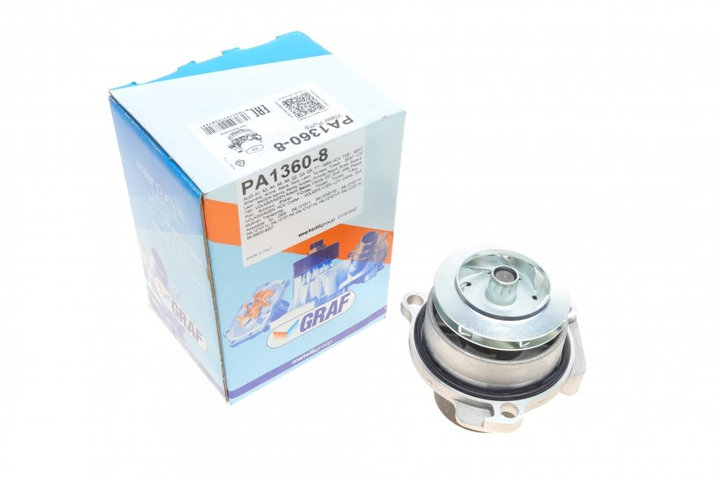 Водяний насос GRAF PA1360-8 Volkswagen Golf, Caddy, Passat, Transporter, Tiguan, CC, Touran, Multivan; Audi A3, Q5, A4; Seat Leon; Skoda Yeti, Octavia, Karoq 04L121011L, 04L121011HX, 04L121011LX - зображення 1