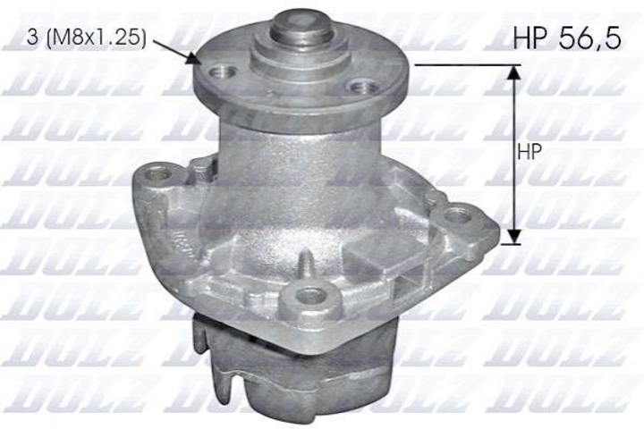 Водяной насос DOLZ S348 Fiat Panda 4336009, 5882691, 5890406 - изображение 1