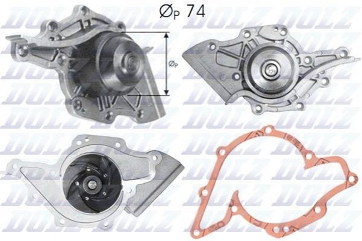 Водяной насос DOLZ A175 Audi A6, 100 077121004, 077121004A, 077121004AX - изображение 1