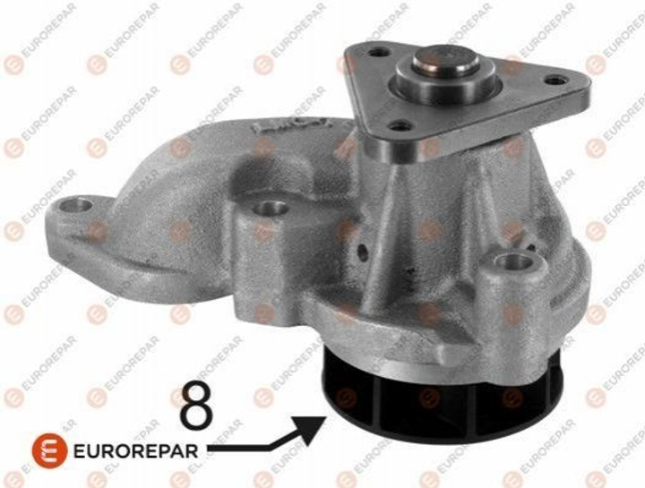 Водяний насос EUROREPAR 1635181480 Hyundai IX20, I30, I20, IX35, Getz, I40, Accent, Tucson, Elantra; KIA Ceed, Pro Ceed, Rio, Carens, Optima, Soul 251002A300 - зображення 1