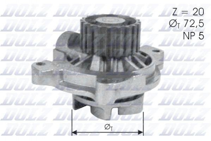 Водяний насос DOLZ A180 Audi 100 046121004D, 046121004DV, 046121004DX - зображення 1