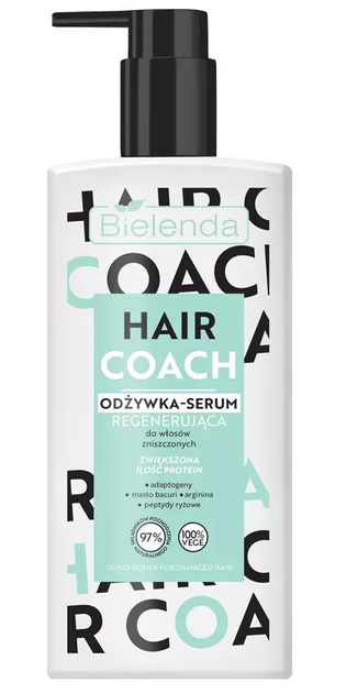 Відновлювальний кондиціонер-сироватка Bielenda Hair Coach для пошкодженого волосся 280 мл (5902169051532) - зображення 1