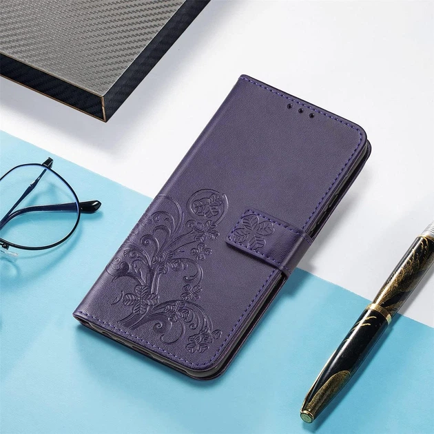 Чехол Clover для Samsung Galaxy A24 / A245 книжка кожа PU с визитницей фиолетовый - изображение 4
