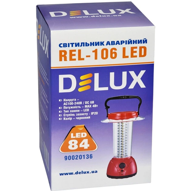 Ліхтар Delux REL-106 84 LED 4W (90020136) - Фото 3 Ліхтар Delux REL-106 84 LED 4W (90020136) - зображення 3