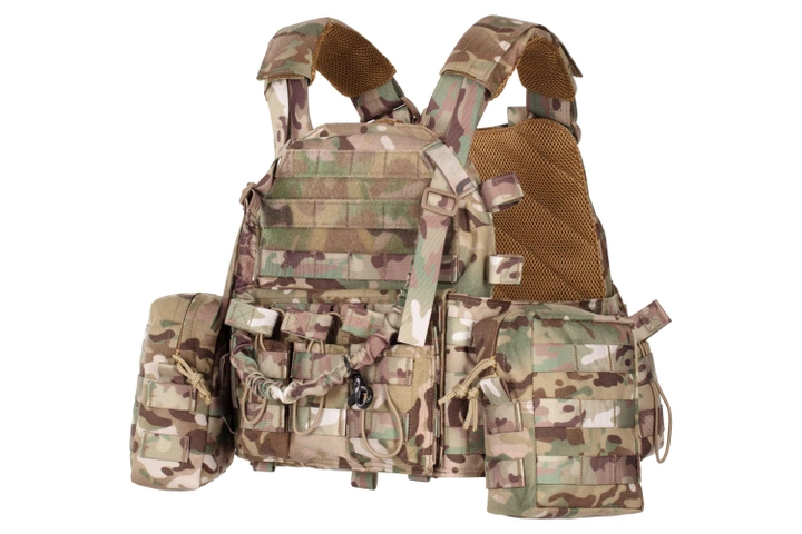2E Tactical Плитоноска з додатковими сумками Тип1, Молле, камуфляж - зображення 2
