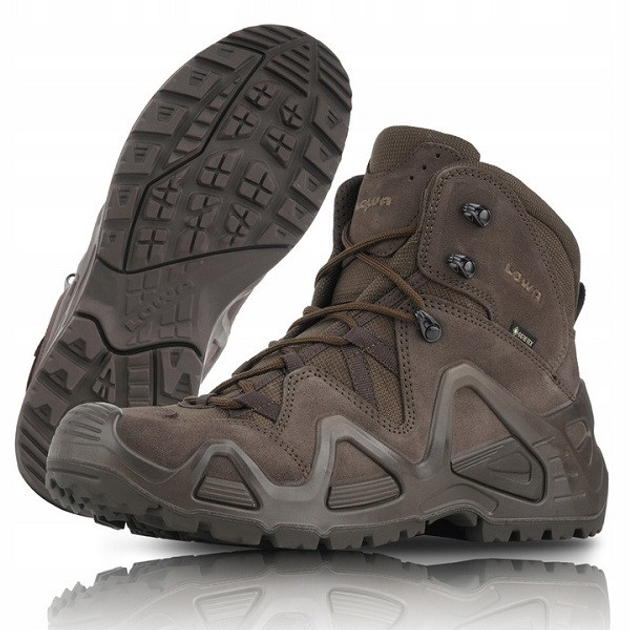 Черевики тактичні Lowa Zephyr GTX mid TF Dark Brown (коричневий) UK 13.5/EU 49 - зображення 1