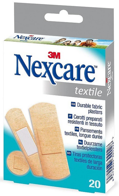 Plastry na modzele 3M Nexcare Textile Strips Adhesive Strips Assortment 7.6 x 10.1 cm 20 szt (8470003309028) - obraz 1