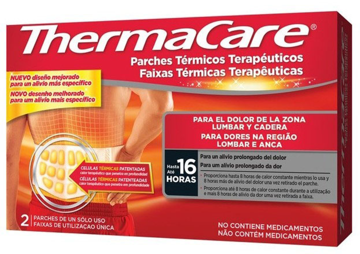 Зігріваючі пластирі Thermacare Heatwraps Lower Back And Hip 27 x 20 см 2 шт (8430992120899) - зображення 1