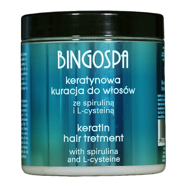 Maska do włosów Bingospa Keratin Hair Treatment With Spirulina 250 g (5901842005664) - obraz 1