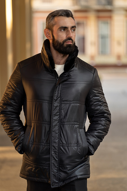 Куртка на верблюжьей шерсти мужская Freever WF 2148 черная 56 от ...