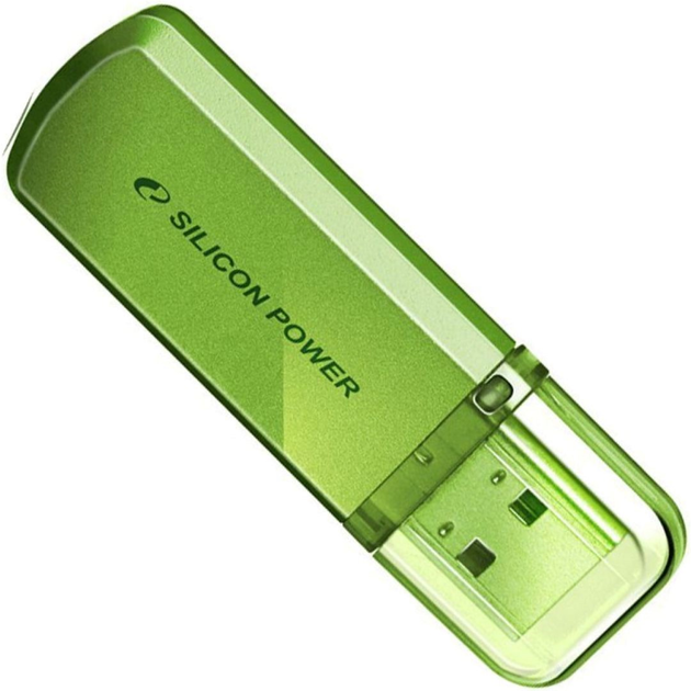 Флеш пам'ять Silicon Power Helios 101 8GB USB 2.0 Green (4712702617290) - зображення 1