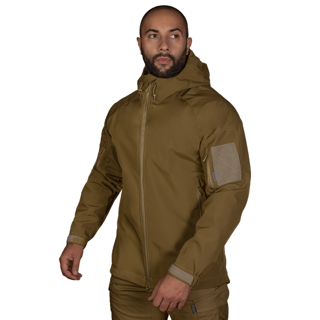 Куртка тактична демісезонна чоловіча для силових структур Stalker SoftShell Койот (7346), S (OPT-34521) - зображення 2