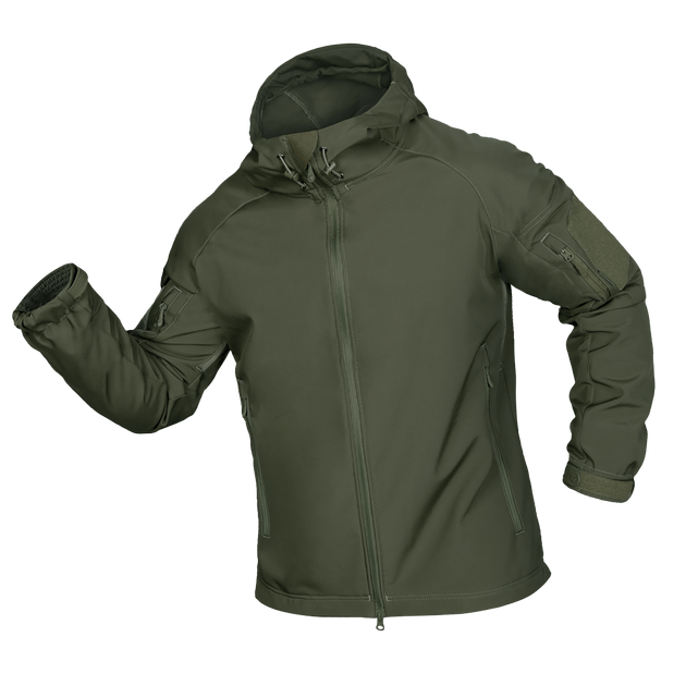 Куртка тактична демісезонна чоловіча для силових структур Stalker SoftShell Олива (7225), L (OPT-34521) - зображення 1