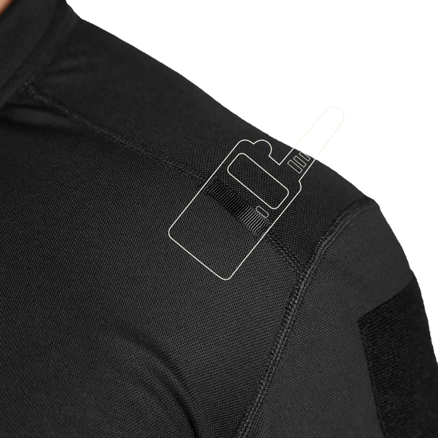 Поло Paladin Long LT CoolPass Pique Light Чорне (7367), XXXXL - зображення 6