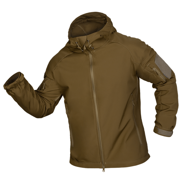 Куртка тактическая демисезонная мужская для силовых структур Stalker SoftShell Койот (7346), L (OPT-34521) - изображение 1