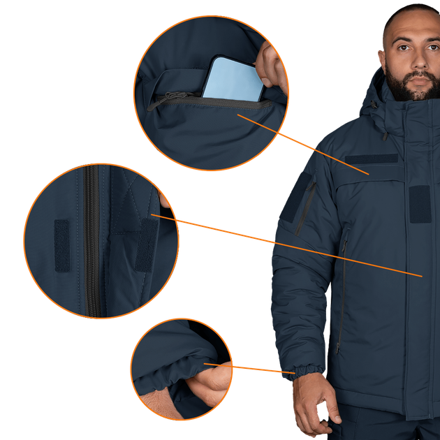 Зимова куртка Patrol System 3.0 Nylon Taslan Синя (7281), M - зображення 9