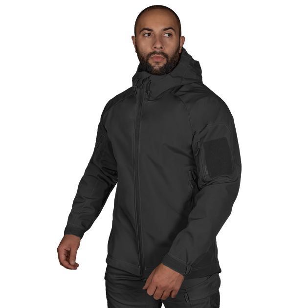 Куртка тактическая демисезонная мужская для силовых структур Stalker SoftShell Черная (7226), L (OPT-34521) - изображение 2