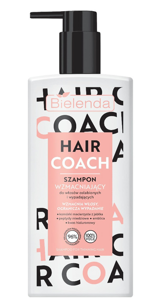 Зміцнювальний шампунь Bielenda Hair Coach для ослабленого та волосся, що випадає 300 мл (5902169051488) - зображення 1