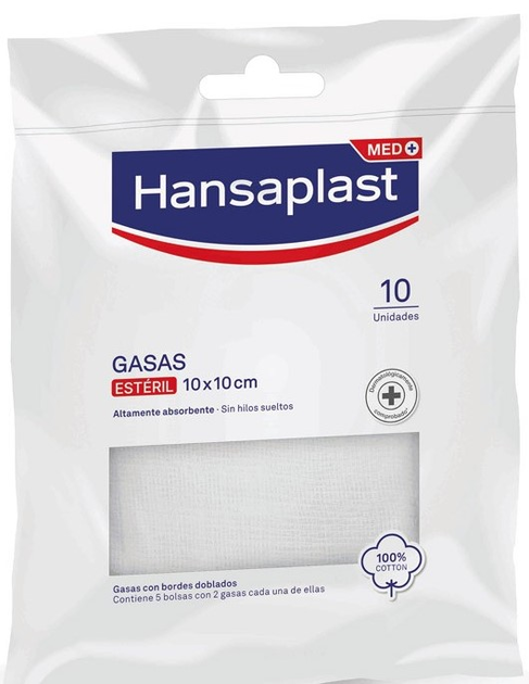 Plastry Hansaplast Soft Gauze Pads 10 x 10 cm 10 szt (4005800180729) - obraz 1