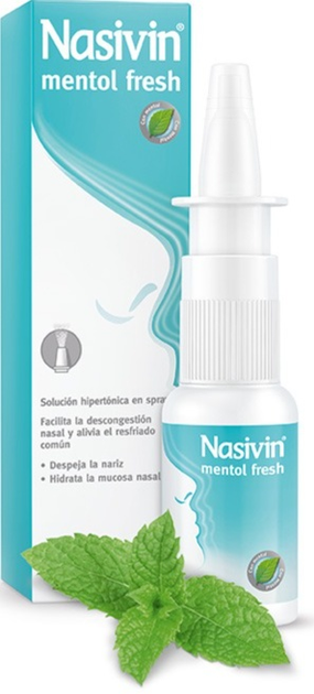 Назальний спрей Merck Nasivin Menthol Fresh Nasal Solution 20 мл (8470001731166) - зображення 1