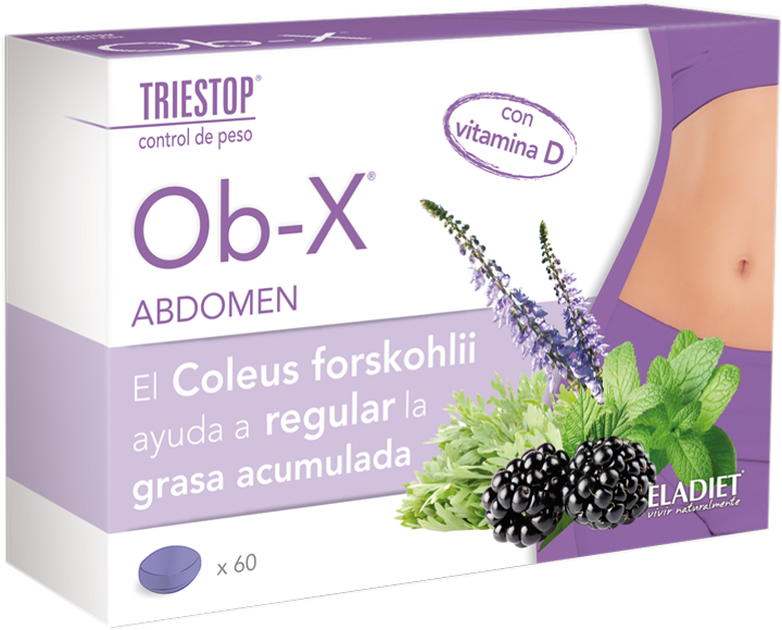 Suplement diety Eladiet Triestop Abdomen Ob-X 60 tabletek (8420101215462) - obraz 1