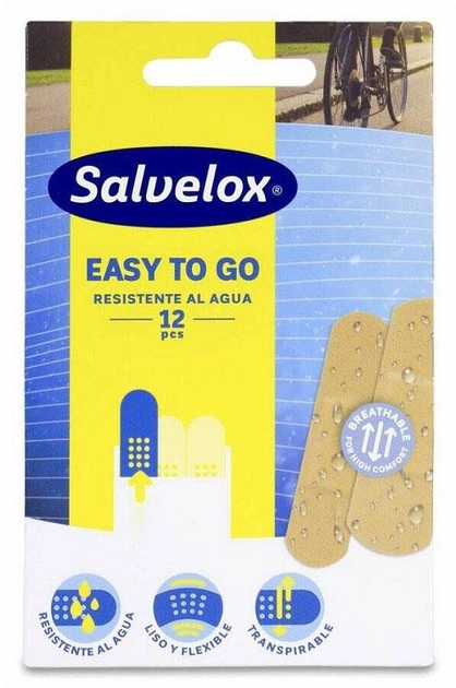 Пластирі від мозолів Salvelox Easy to Go Water Resistant 7 x 2 см 12 шт (7310610014728) - зображення 1
