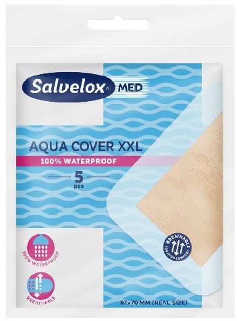 Медицинские пластыри водонепроницаемые Salvelox Aqua Cover Xxl Apositos 5 шт (7310616585550) - изображение 1