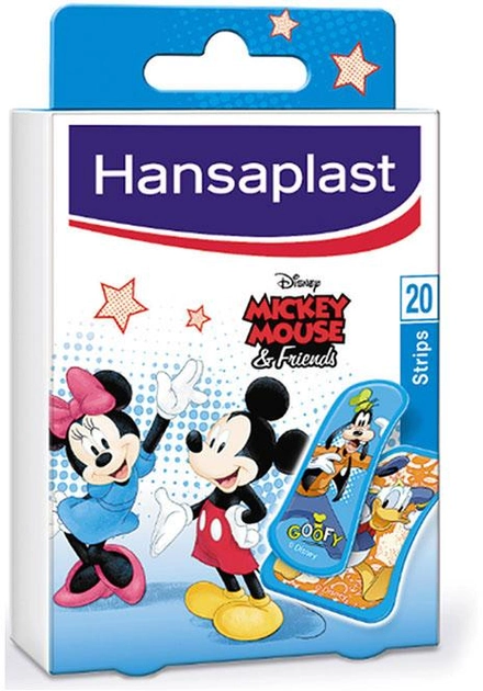 Набір пластирів Hansaplast Disney Kids Mickey Adhesive Bandage 8 x 5 см 20 шт (4005800187858) - зображення 1