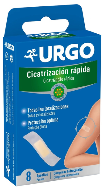 Медицинские пластыри Urgo Rapid Hydrocolloid Healing Dressings 7.6 x 10.1 см 8 шт (8470001754783) - изображение 1