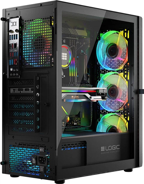 Obudowa komputerowa Logic Concept Aramis Mesh+Glass ARGB fans 4x120 mm Black (AT-ARAMIS-10-0000000-0002) - Zdjęcie 7 Obudowa komputerowa Logic Concept Aramis Mesh+Glass ARGB fans 4x120 mm Black (AT-ARAMIS-10-0000000-0002) - obraz 7