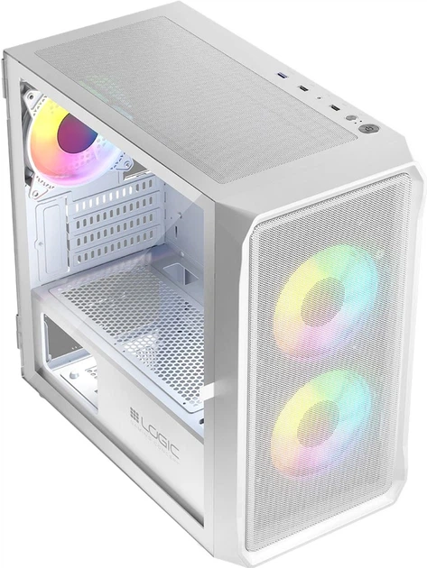 Obudowa Logic Concept Portos Mesh+Glass ARGB fans 3x120 mm White (AM-PORTOS-20-0000000-0002) - obraz 11