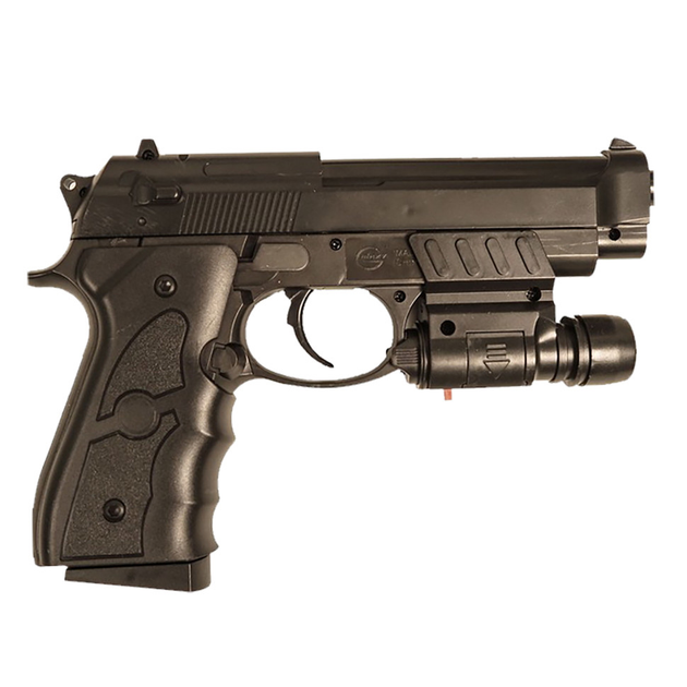 Страйкбольний пістолет Beretta 92 з лазерним прицілом 14х3,5х21 см Galaxy Чорний 000217816 - зображення 1
