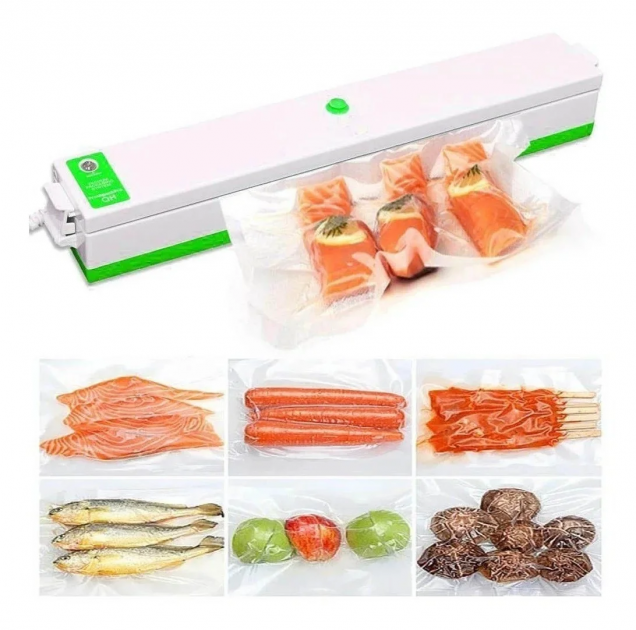 Вакууматор бытовой вакуумный упаковщик Freshpack Pro New EL-G-88 салатовый (YС1103) - изображение 3