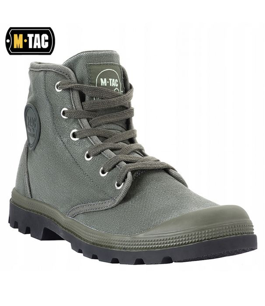 Військове взуття черевики M-Tac високі кеди для полювання/рибалки оливковий 43 - зображення 1