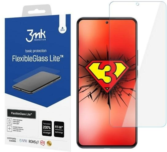 Szkło hybrydowe 3MK FlexibleGlass Lite dla Xiaomi 12T/12T Pro (5903108493130) - obraz 1