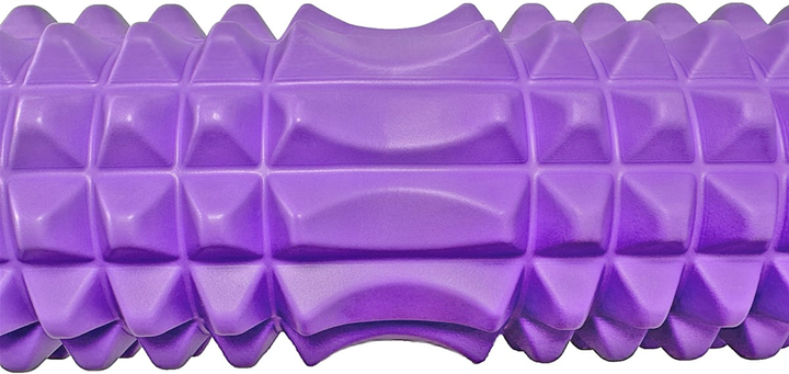 Массажный ролик-валик для МФР и йоги EasyFit 33х14 см роллер для спины EF-2022-V Фиолетовый (56001036) - изображение 2