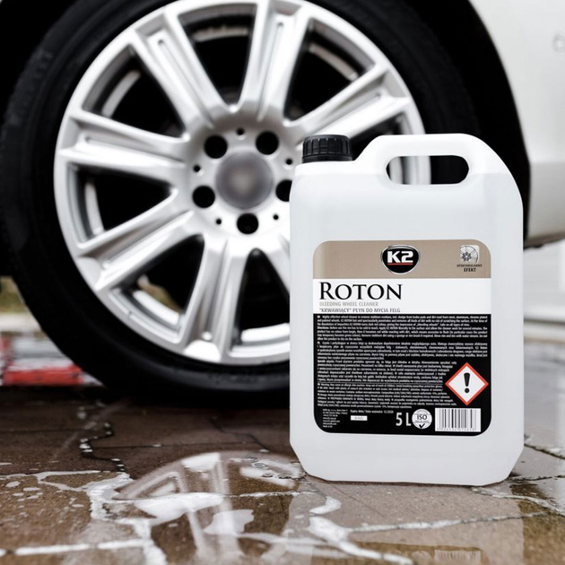 Środek do mycia i czyszczenia felg samochodowych i kołpaków K2 Roton Bleeding Wheel Cleaner 5 l (5906534014658) - obraz 2