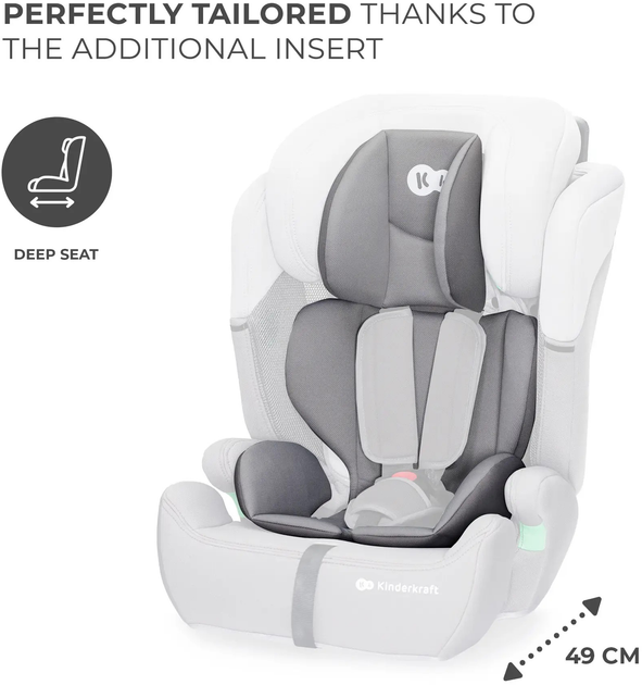 Fotelik samochodowy KinderKraft Comfort Up i-Size Grey (KCCOUP02GRY0000) - obraz 10