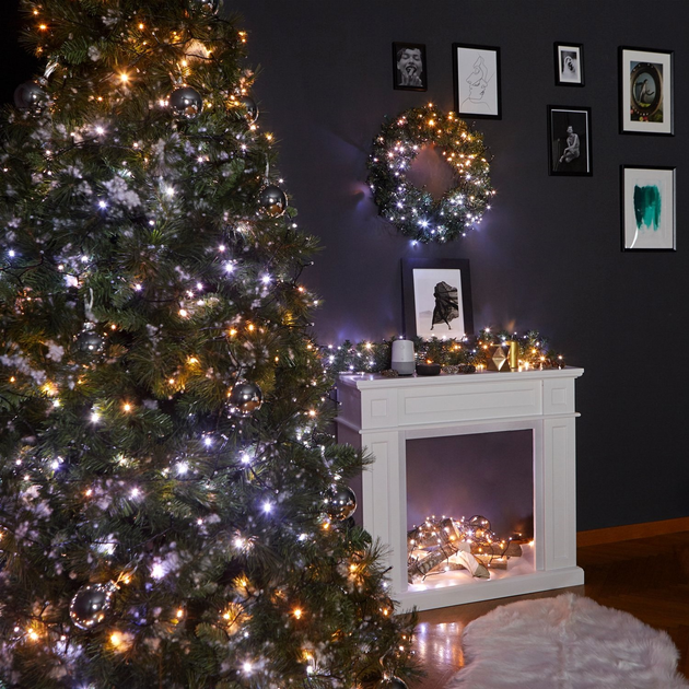 Girlanda Twinkly Icicle AWW 190 LED Smart LED, BT+WiFi, Gen II, przezroczysty kabel IP44 (TWI190GOP-TEU) - obraz 11