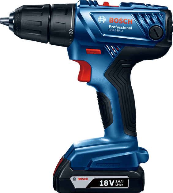 Акумуляторний дриль-шурупокрут Bosch Professional GSR 180-LI, 18 В, 2 акум по 2 амп.год, валіза (06019F8109) - зображення 4