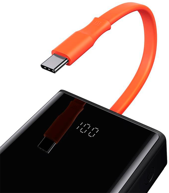 УМБ Baseus 20000 mAh PD 65W USB-C 2xUSB QC 3.0 Black (PPJL000001) - зображення 4