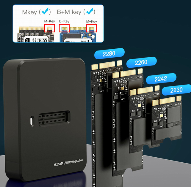 Stacja dokująca Gembird dla SSD M.2 DD-U3M2 Black - obraz 3