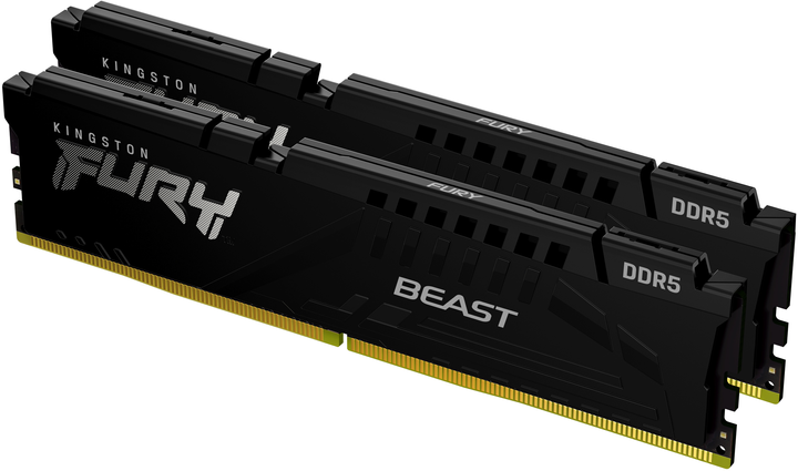Pamięć RAM Kingston FURY DDR5-6000 32768MB PC5-48000 (Zestaw 2x16384) Beast AM5 Black (KF560C36BBEK2-32) - obraz 1